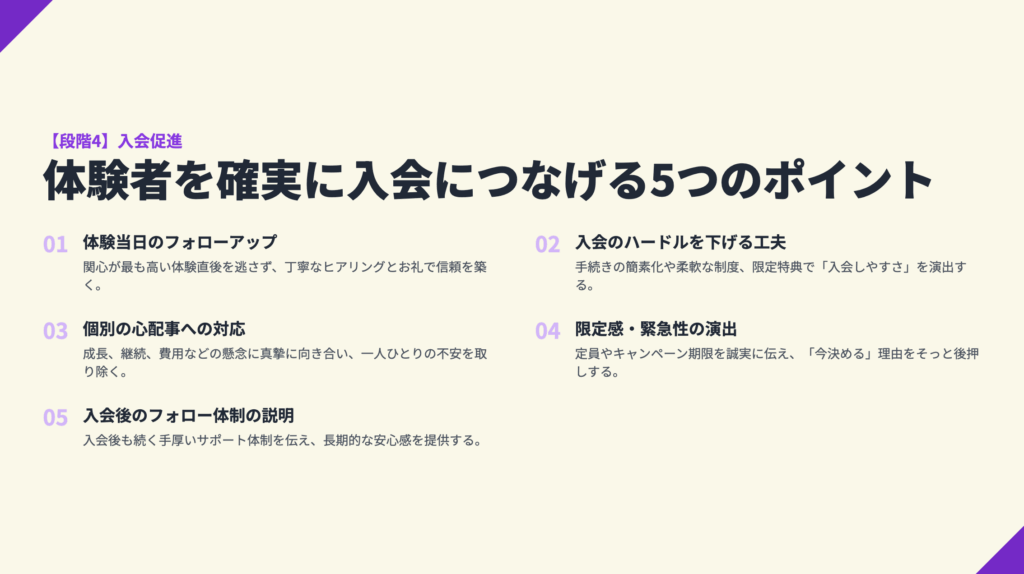 教室の集客に困っている方必見!
段階別解決策と実践的手法を徹底解説5