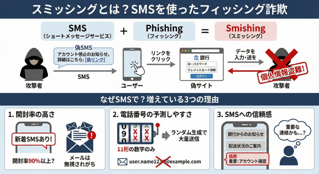 スミッシングとは？SMSを使ったフィッシング詐欺